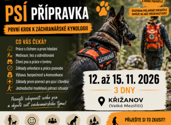 Psí záchranářská přípravka - Výcvikový víkend